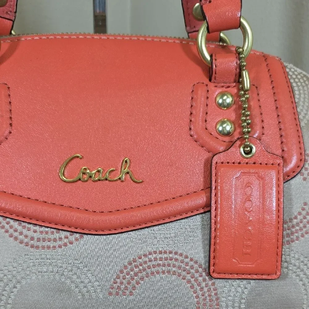 Coach Ashley Dotted Op Art Tote & Matching Wallet